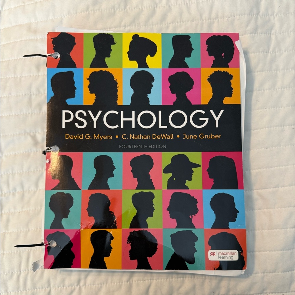 Psychology Textbook binder loose leaf pages